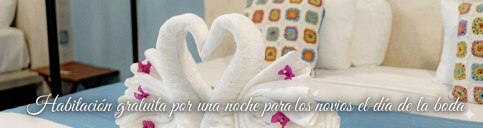 Habitación gratuita por una noche para los novios el día de la boda